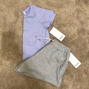 Lululemon Swiftly 2.0 race and Mellow in HR shorts